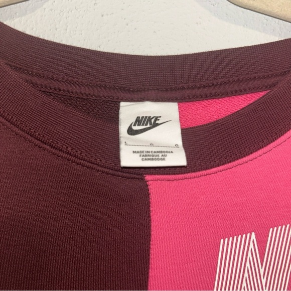 Nike Red and Pink Oversized Long Sleeve Hoodie - Picture 4 of 5